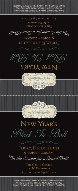 Classic Black Pinstripe Table Tent