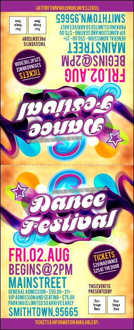 Disco Dance Festival Table Tent