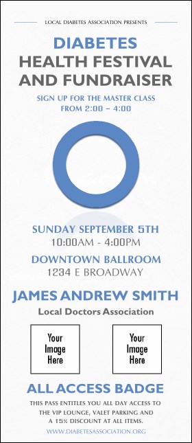 Diabetes VIP Event Badge Large