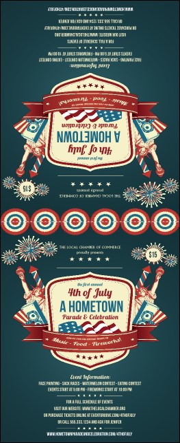 Fourth of July Freedom Blue Table Tent