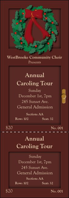 Christmas 002 Reserved Event Ticket Product Front