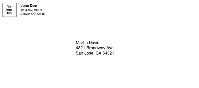 Logo Upload #9 Envelope Product Front