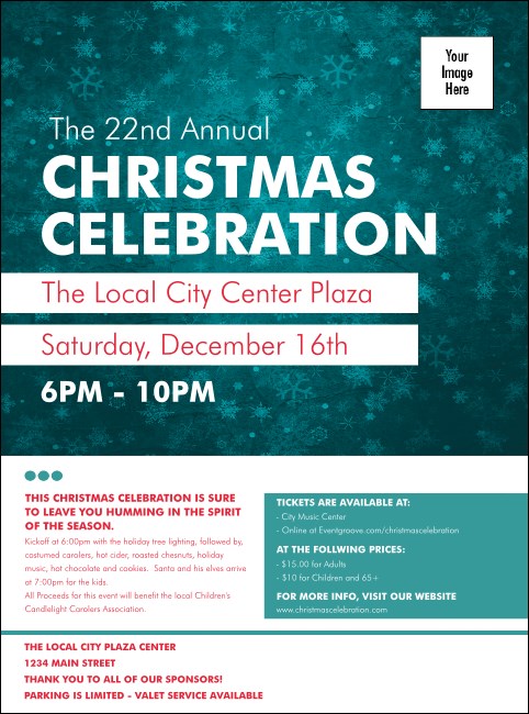 Holiday Snowflake Flyer Product Front