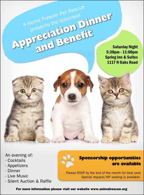 Animal Rescue Flyer Product Front