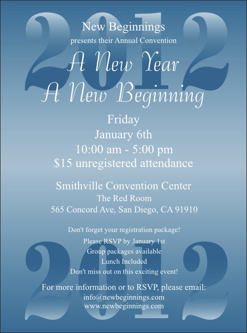 Year Flyer (Blue) Product Front