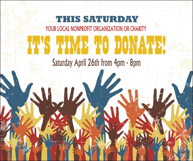 Fundraising Hands Facebook Post