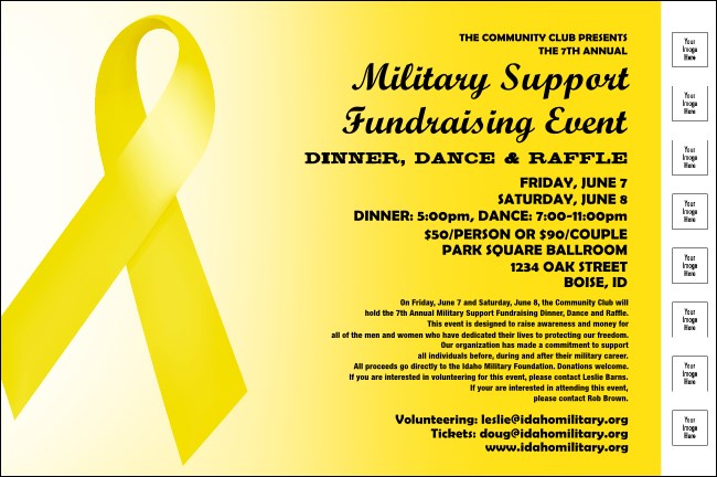 Yellow Ribbon Poster Image Upload Product Front