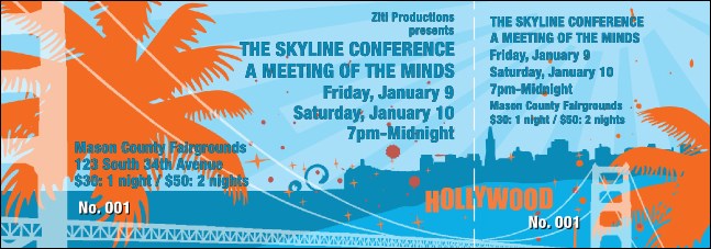 Californa General Admission (Orange and Blue) Product Front