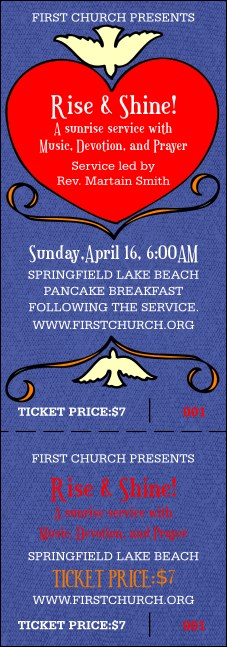 Big Heart Purple Event Ticket Product Front