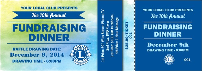 Lions Club International Water Color Event Ticket
