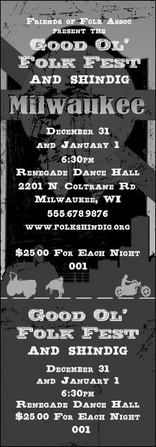 Milwaukee General Admission Ticket (Black and White)