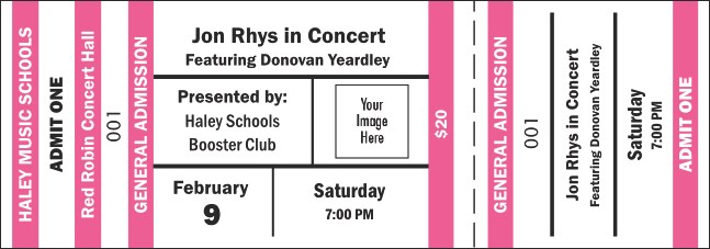 Pink Image General Admission Ticket Product Front