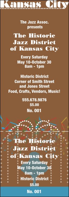 Kansas City General Admission Ticket with stub