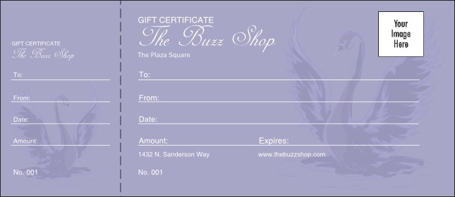 Swan Gift Certificate 002 Product Front
