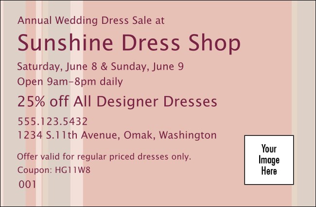Pink Stripes 1 Coupon Product Front