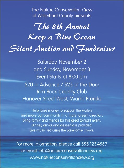 Nature Series - Blue Ocean Invitation