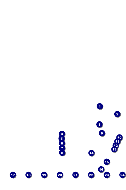 Modern Dance White Logo Poster Front Field Markers