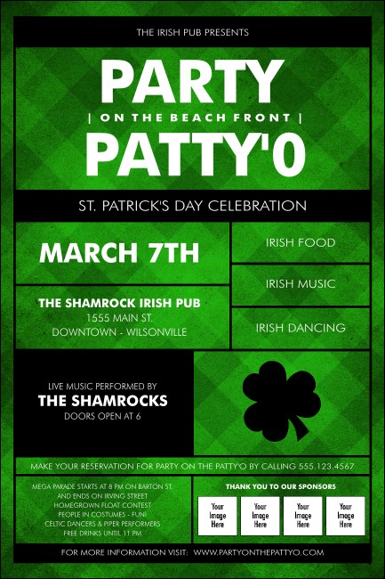 St. Patrick's Day Plaid Poster Product Front