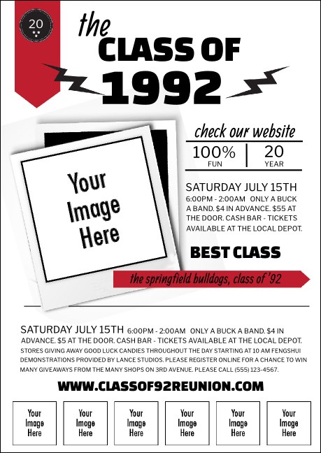 Class Reunion Mascot Red Postcard