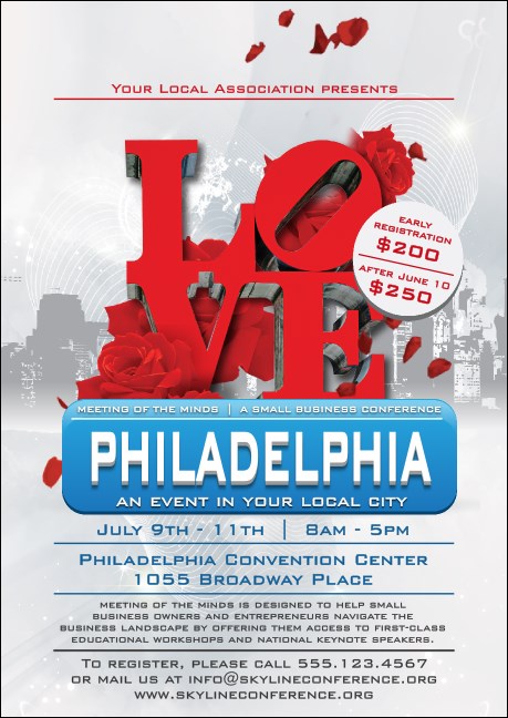 Philadelphia Rose Postcard