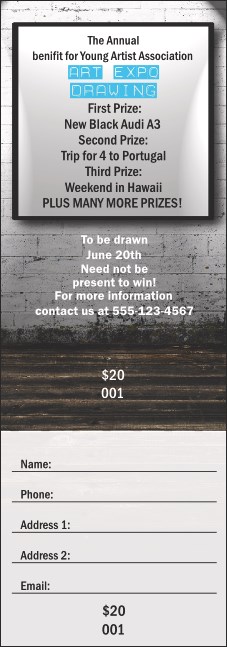 Fine Art Raffle Ticket Product Front
