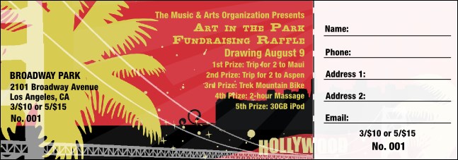 California Raffle (Pink and Yellow) Product Front