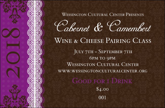 Year Fancy Drink Ticket