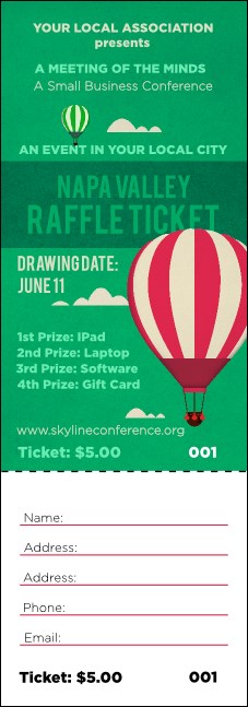 Napa Valley Raffle Ticket