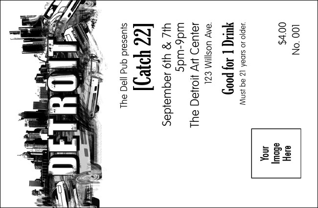 Detroit BW Drink Ticket