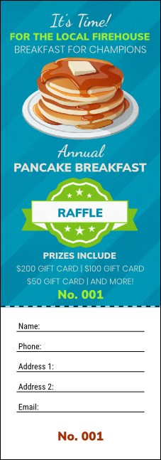 Pancake Stack Raffle Ticket