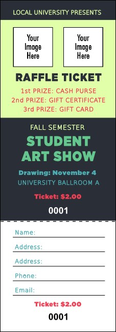 Image Upload Raffle Ticket Product Front