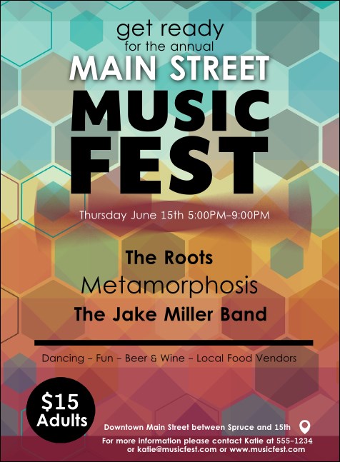 Music Festival Invitation Product Front