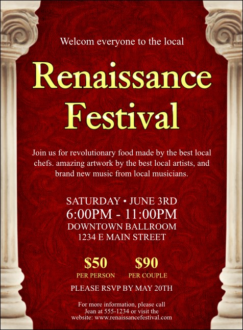 Renaissance Invitation Product Front