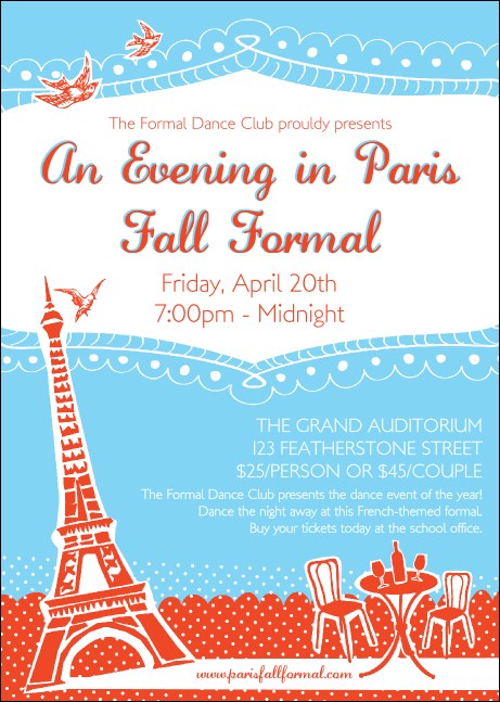 Whimsical Paris Club Flyer